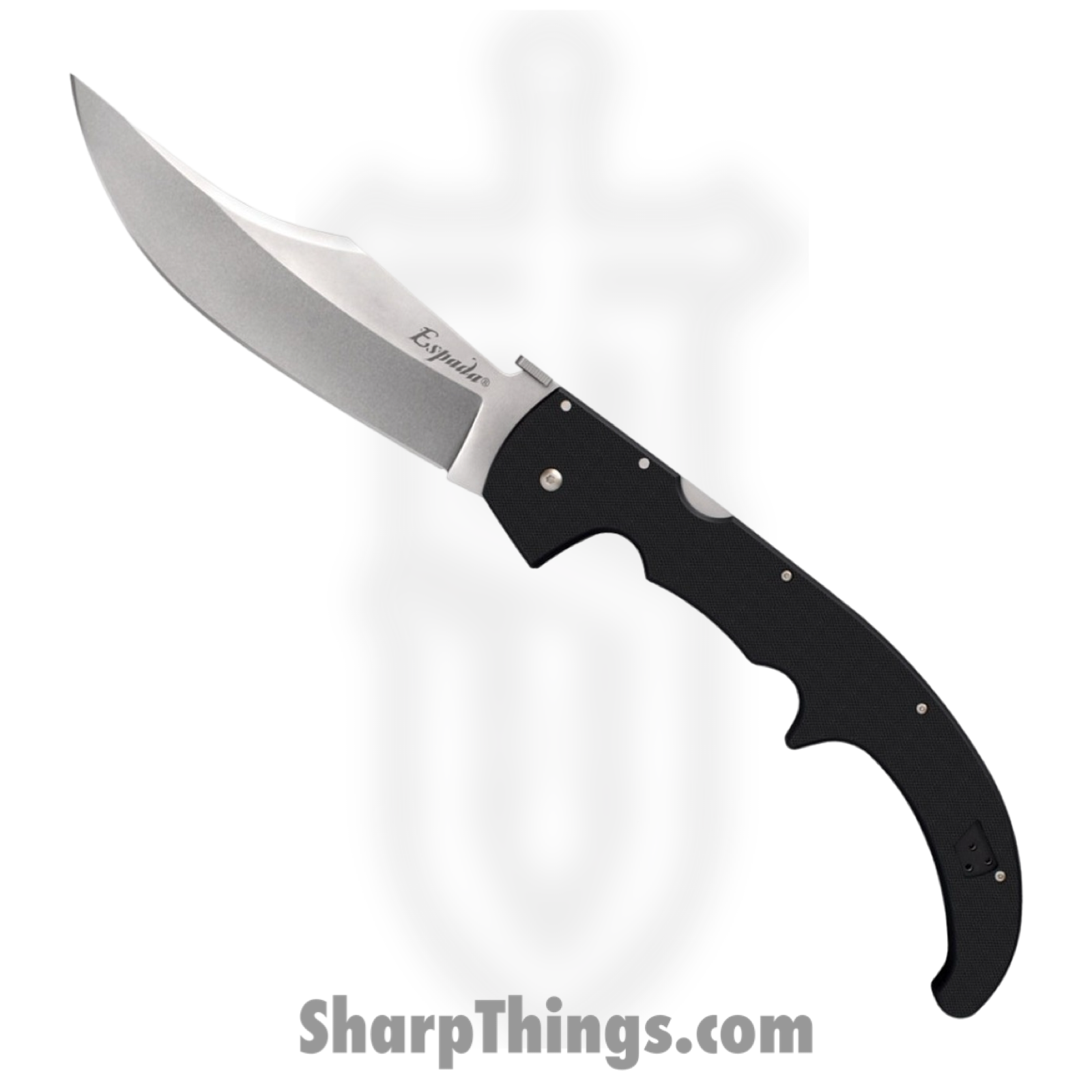 9068e15a-64a3-4f8f-832f-d61be37981e4_CS62MGC_1.png Cold Steel - CS62MGC - XL Espada - Folding Knife - AUS-10A Stonewash Clip Point - G10 - Black - Image 1