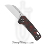 QSP - QS130XSE1 - Mini Penguin - Folding Knife - 14C28N Two Tone Sheepsfoot - Carbon Fiber - Black/Red