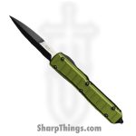 Microtech - 120II-1ODS - Ultratech Signature Series - OTF Auto - M390 Two Tone Bayonet - 6061-T6 Aluminum - OD Green