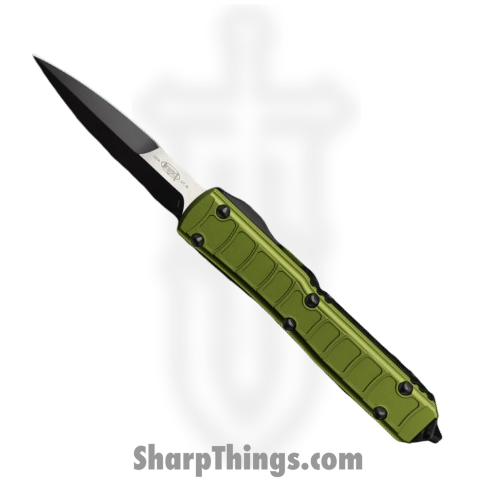 90a365f3-6174-4104-9221-bf2c008e7444_120II-1ODS_1.jpg Microtech - 120II-1ODS - Ultratech Signature Series - OTF Auto - M390 Two Tone Bayonet - 6061-T6 Aluminum - OD Green - Image 1