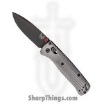 Benchmade - 535BK-4 - Bugout - Folding Knife - M390 Coated Drop Point - Aluminum - Black/Grey
