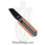 Kizer Cutlery - KIV2583C1 - Mini Bay - Folding Knife - 154CM Black Wharncliffe - Serape Series G10 Overlays - Multi