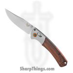 Benchmade - 15085-2 - Mini Crooked River - Folding Knife - CPM S30V Satin Clip Point - Dymondwood - Brown