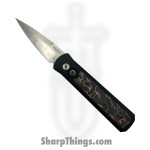 ProTech - 7210-LIVEWIRE - Godson - Automatic Knife - 20CV Satin Spear Point - Aluminum Livewire CF Inlay - Black Copper