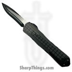 Heretic Knives - H029F-CS-GRY - Manticore-E - OTF Auto - CPM MagnaCut Coated Recurve - Stealth Gray Cel Shade Grenade Grip Aluminum