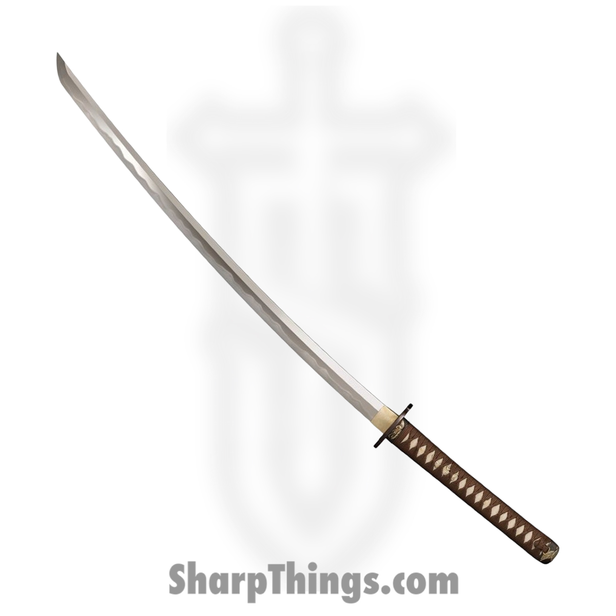 9411edbe-2fd4-49c6-8c34-55d1ee261341_CS88CKK_1.jpg Cold Steel - CS88CKK - Mizutori Crane Katana - Fixed Blade Knife - 1095 HC Damascus Sword - Cord Wrapped - Brown White - Image 1