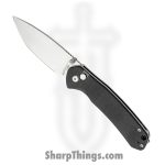 CJRB - J1925BK - Pyrite Button Lock - Folding Knife - AR-RPM9 Stonewash Drop Point - Black G10 - Black