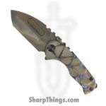 Medford Knife and Tool - MK0294VT-01TM-TFCF-BN - Genesis "T" - Folding Knife - S45VN Vulcan Tanto - Titanium "Sculpted Glass" - Multi