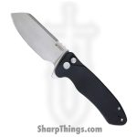 Kubey - KUB336E - Creon - Folding Knife - AUS-10A Blasted Reverse Tanto - G10 - Black