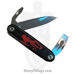ASK Knives - ASKJEFFSDEV - Jefferson - Folding Knife - Stainless Satin Drop Point - Plastic - Black Red