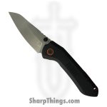 Millit Knives - OVSWG10BKOR - Overland Zirblast - Folding Knife - CPM S35VN Stonewash Reverse Tanto - G10 - Black Orange