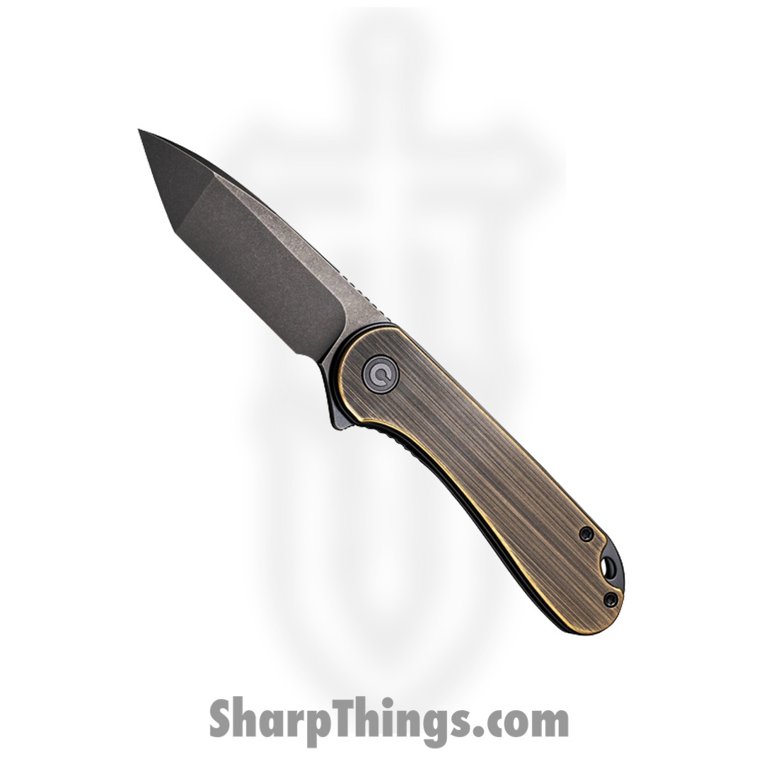 9620275f-e0fd-43fb-8bc9-a41fa13a3edd_CIVC907TA_1.jpg Civivi - Elementum - CIVC907TA - Tanto Linerlock Folding Knife - D2 Rubbed Brass - Image 1