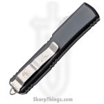 Microtech - 119W-10S - Ultratech Signature Series - OTF Auto - Elmax, M390, 204P Stonewash Warhound - 6061-T6 Aluminum - Black