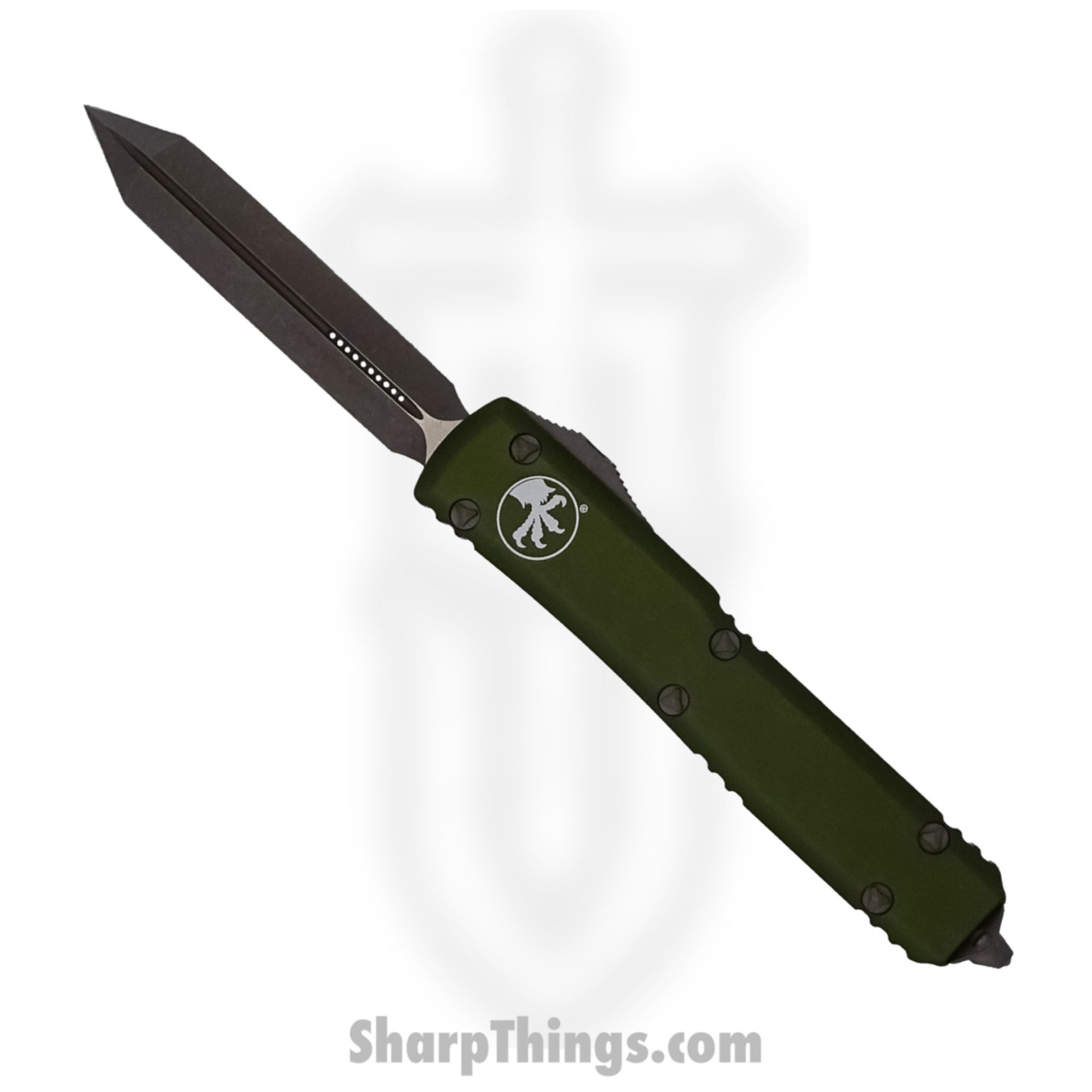 96b3b581-fa65-4f77-84ff-abd77e99cb0d_223-13APOD_1.jpg Microtech - 223-13APOD - Ultratech - OTF Auto - Elmax, M390, 204P Bronze Apocalyptic Spartan - 6061-T6 Aluminum - OD Green - Image 1