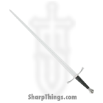 Cold Steel - CS88ITS - Italian Long Sword - Fixed Blade Knife - 1060 HC Satin Sword - Leather - Black