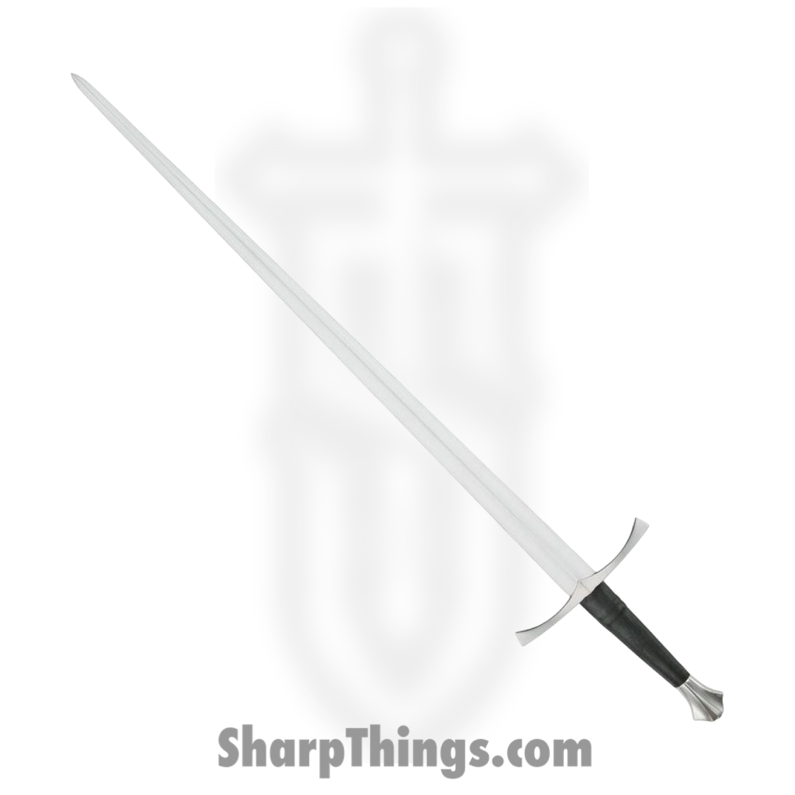 96c7fa47-b805-4c91-9f0c-31077e7b495e_CS88ITS_1.png Cold Steel - CS88ITS - Italian Long Sword - Fixed Blade Knife - 1060 HC Satin Sword - Leather - Black - Image 1