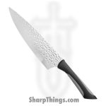 Kai - AB7066 - Luna Chef with Sheath - Fixed Blade Knife - 1.4116 Stainless Hammered Drop Point - Polymer - Black Gray