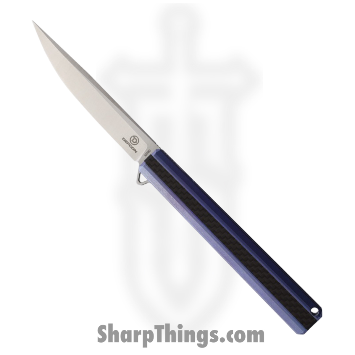 96f6d17d-14d9-4a1d-b7fc-93b668118259_TF93892_1.jpg Defcon - TF93892 - Framelock - Folding Knife - Bohler M390 Satin Spear Point - Titanium Carbon Fiber Inlay - Purple Black - Image 1