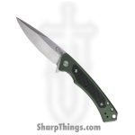 Case Cutlery - CA25883 - Marilla - Folding Knife - S35VN Satin Drop Point - Aluminum with G10 Inlay - OD Green Black