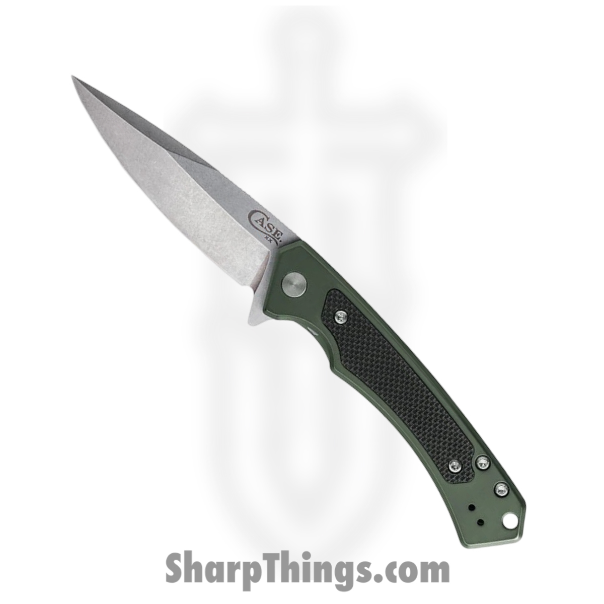 977f9ca1-f47c-41c6-bade-254293187b0a_CB25883_1.jpg Case Cutlery - CA25883 - Marilla - Folding Knife - S35VN Satin Drop Point - Aluminum with G10 Inlay - OD Green Black - Image 1