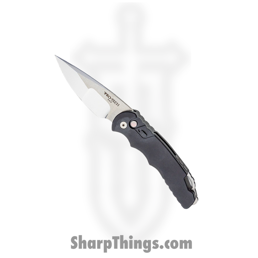 97da12c6-db70-433e-af6b-fa9f016daa5a_TR-4.50_1.png ProTech - TR-4.50 - Custom Tactical Response 4 - Automatic Knife - 154CM Polished Drop Point - Aluminum - Black - Image 1