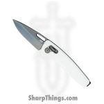 SOG - SOG12730557 - One-Zero - Folding Knife - CPM-S35VN Two-Tone Black TiNi Drop Point - Aluminum - White