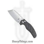 Kizer Cutlery - KIV3488BC1 - Mini Sheepdog - Folding Knife - 154CM Stonewash Sheepsfoot - Richlite - Black
