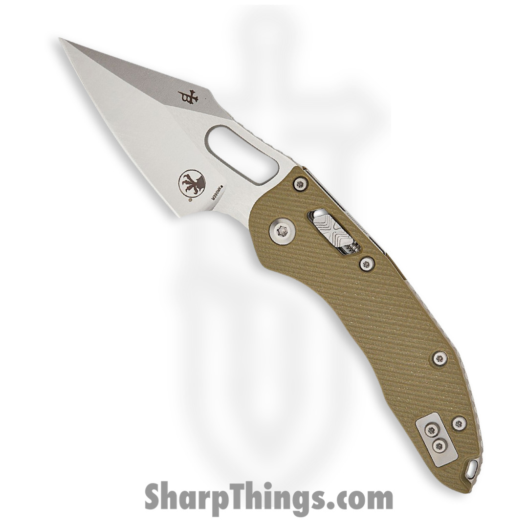 99c2bf14-70f1-4acf-b2b8-24ff275fe19f_169RL-10FLGTOD_1.jpg Microtech - 169RL-10FLGTOD - Stitch RAM-LOK - Folding Knife - M390MK Stonewash Spear Point - Fluted G 10 - OD Green - Image 1
