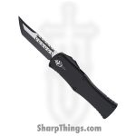 Microtech - 919-1TS - Signature Series Hera Tactical - OTF Auto - Black Hellhound Tanto - 6061-T6 Aluminum - Black