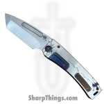 Medford Knife and Tool - 091924K - Marauder-H - Folding Knife - S45VN Tumbled Tanto - Titanium "Cracked Glass" - Multi