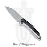 Kershaw - 2049 - Lithium - Folding Knife - 8Cr13MoV Bead Blasted Reverse Tanto - Stainless Steel Glass Filled Nylon - Silver Black