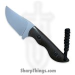 Cave Blades - CBSamBW1029a - Samaritan BW - Fixed Blade Knife - CPM154 Bead Blast Bowie - Burlap Micarta - Brown