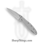 Kershaw - 1660CB - Leek - Folding Knife - D2/14C28 Bead-blasted Drop Point - 410 Stainless Steel Handle - Silver