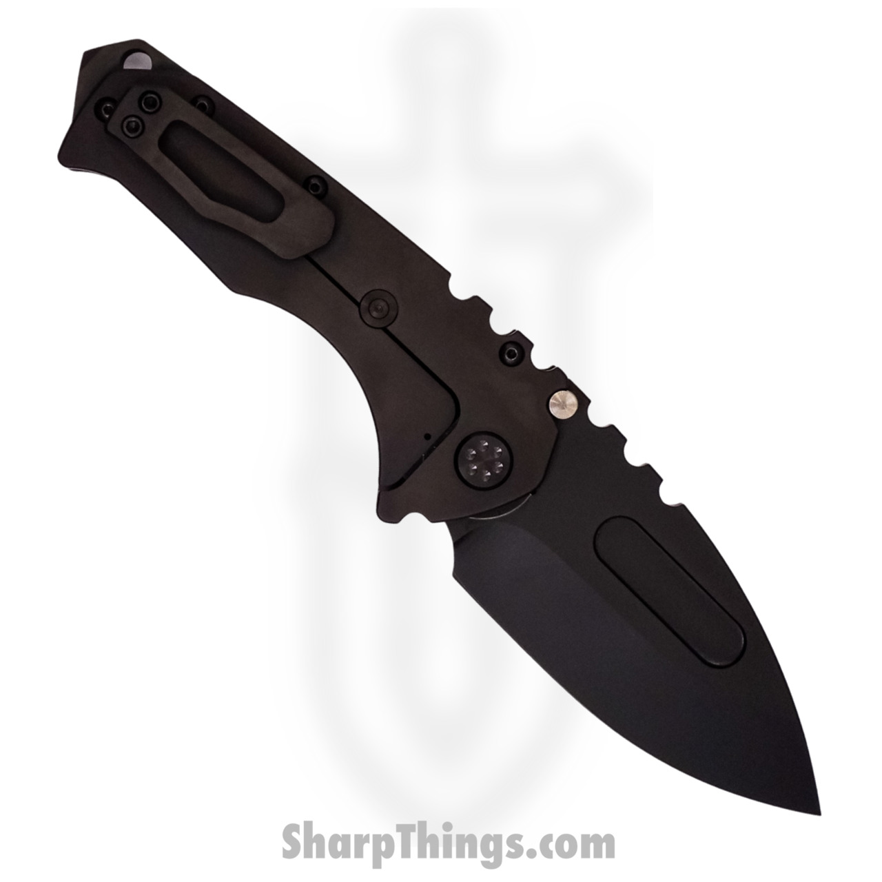 9b4748e6-298d-489e-8211-485bdd951e4d_MK012MPD-30PV-TPCP-BP_1.jpg Medford Knife - MK012MPD-30PV-TPCP-BP - Praetorian "T" Drop Point Folder - Magnacut PVD - Image 1