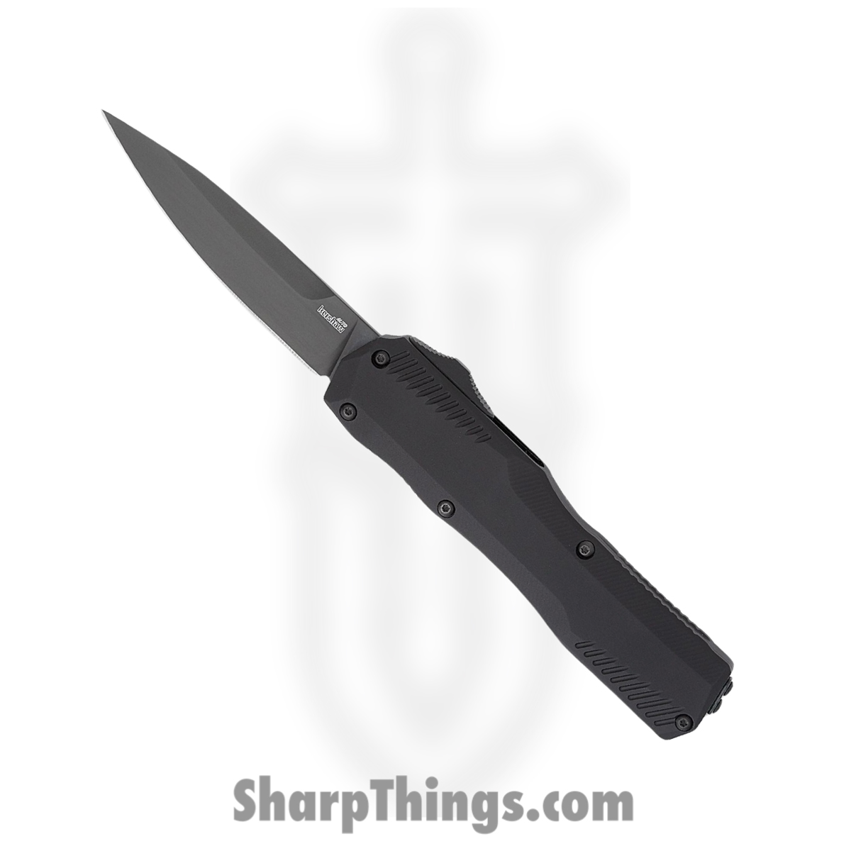 9bfa70c2-9fb2-44b8-8640-e27646deb1d5_KS9000BLK_1.jpg Kershaw - 9000BLK - Diskin Livewire - OTF Auto - MagnaCut DLC Spear Point - 6061-T6 Aluminum - Black - Image 1