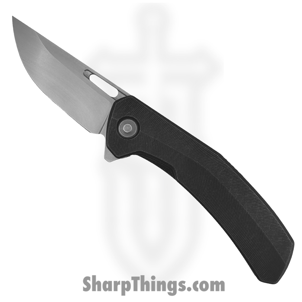 9c18dc03-554a-4d2f-813d-30cf28747c88_20-AR-MC01-TTF3_1.jpg Tactile Knife Co. - 20-AR-MC01-TTF3 - Archer Feathered - Folding Knife - CPM MagnaCut Stonewash Drop Point - Titanium - Darkwash - Image 1