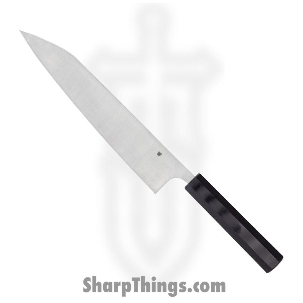 9c76ad52-934f-413b-9ccd-ee217a3a8cb7_SCK19GP_1.jpg Spyderco - SCK19GP - Murray Carter Wakiita Gyuto Chef Knife - CTS-BD1N Satin - G10 - Black - Image 1