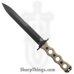 Benchmade - 185BK-1 - SOCP Fixed Blade - Fixed Blade Knife - CPM 3V Coated D/E - G10 - Tan