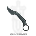 Bastinelli Creations - BAS238 - Anomaly - Fixed Blade Knife - N690 Stonewash Reverse Hawkbill - Black