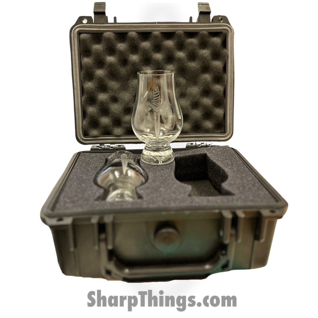 9d3d1c0c-d36a-40f6-a8ea-10479af366ae_MCK-SHOT-GLASS_1.jpg Microtech - MCK SHOT GLASS - Marfione Custom Glencairn Whisky Glass Set - Image 1