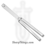 Squid Industries - SquiddyALR - Squiddy Aluminum - Balisong - 6061 Al Alloy Satin Trainer - 6061 Al Alloy - Silver