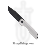 Vero Engineering - VEITDPBWSW - Impulse Thin Framelock - Folding Knife - M390 Blackwash Drop Point - Titanium - Stonewash