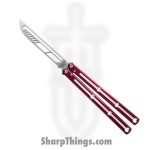 Squid Industries - 77647276 - Krake Raken Trainer V2.5 DT Red - Balisong - Trainer - 7075 Aluminum - Red