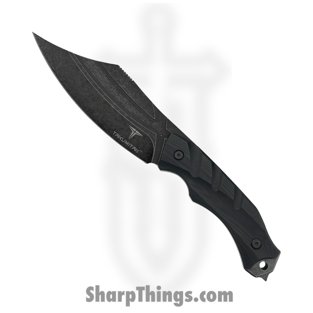 9e49d6cc-8e6e-4da9-926d-a8fcb7ec11ed_TKF210SW_1.jpg Takumitak - TKF210SW - Alert - Fixed Blade Knife - D2 Stonewash Clip Point - G10 - Black - Image 1