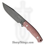 GiantMouse - GMF4-RED-PVD - GMF4-RED CANVAS PVD - Fixed Blade Knife - N690 PVD Stonewash - Canvas Micarta - Red