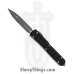 Microtech - 122II-10APS - Ultratech II Signature Series - OTF Auto - Elmax, M390, 204P Apocalyptic Dagger - 6061-T6 Aluminum - Black