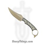 T.Kell Knives - GidV3g10Gun - Gideon V3 - Fixed Blade Knife - Nitro V Coated Trailing Point - G10 - Gunmetal
