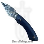 Royalty Rings Co. - RRC-Nyx-07 - Nyx - Fixed Blade Knife - Baker Forge Riptide Max -Diamond Damascus Kiridashi - G-Carta - Denim