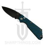 ProTech - SnGMC3 - Custom Strider SnG Edition - Automatic Knife - 154CM Coated Drop Point - Aluminum/G-Carta - Black/Blue/Green