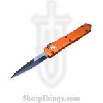 Microtech - 120-1OR - Ultratech - OTF Auto - Elmax Two Tone Bayonet - 6061-T6 Aluminum - Orange
